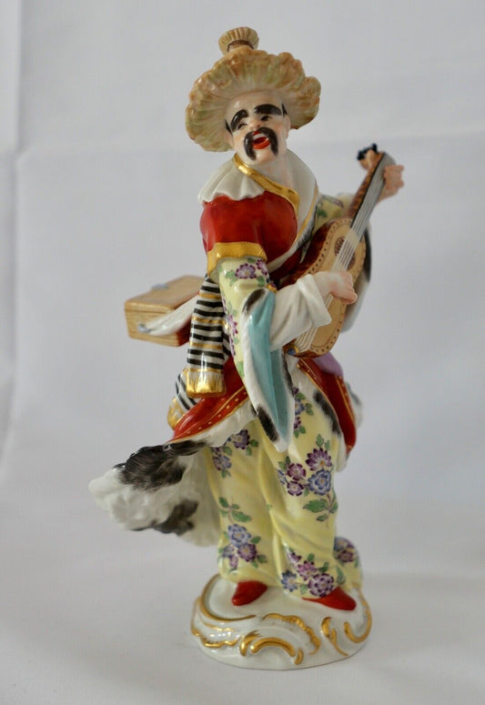 Meissen Figur 1. Wahl Malabar mit Mandoline 18,5 cm F.E. Meyer 1569 67035 - Antikhandel-Stuttgart