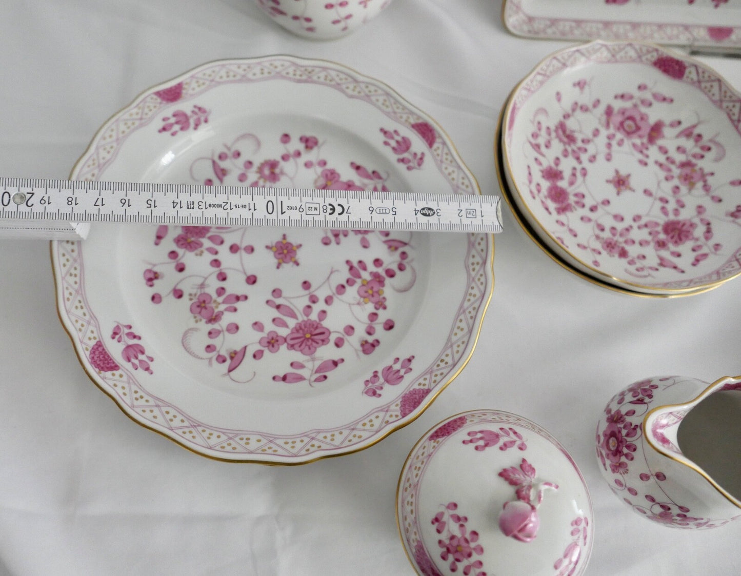 Meissen 1. Wahl Kaffee Mokka Service 25 Teile Porzellan Indisch Purpur