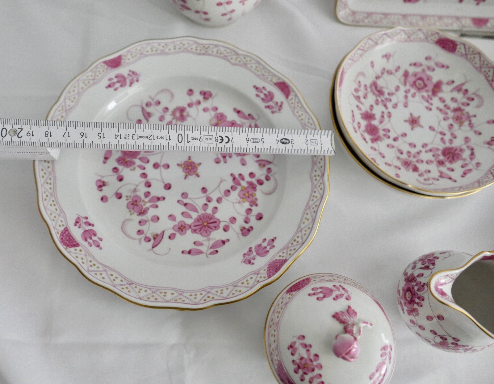 Meissen 1. Wahl Kaffee Mokka Service 25 Teile Porzellan Indisch Purpur