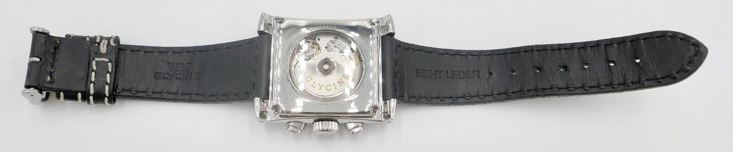 Glycine Le Grand Carré Automatik Chronograph 49x39 mm Ref. 3810 Cal. 7750 Stahl - Antikhandel-Stuttgart