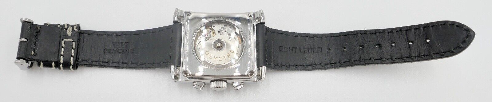 Glycine Le Grand Carré Automatik Chronograph 49x39 mm Ref. 3810 Cal. 7750 Stahl - Antikhandel-Stuttgart