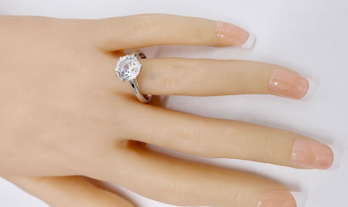 Solitär Damenring Weißgold 585 14K " Ring " mit Zirkonia DQCZ NEU Gr.60 - Antikhandel-Stuttgart