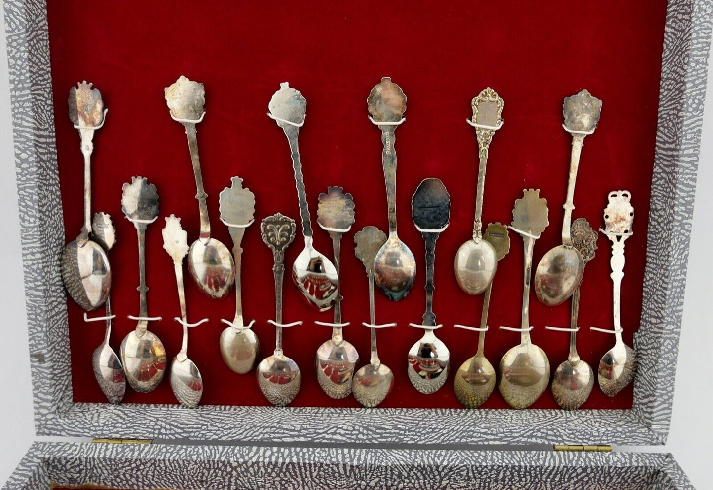 35x Sammellöffel Andenkenlöffel Souvenierlöffel versilbert Silber 800 80 90 100 - Antikhandel-Stuttgart