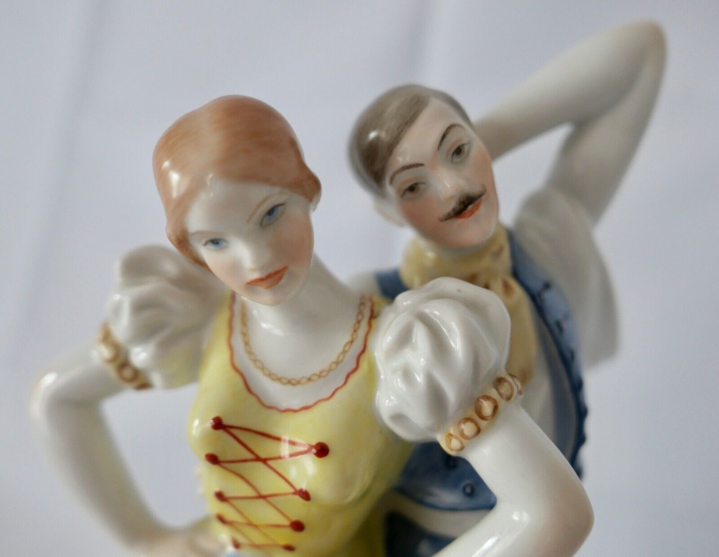 Porzellan Figur Herend Ungarn Paar tanzendes Pärchen Tänzer 27 cm 55/3 - Antikhandel-Stuttgart