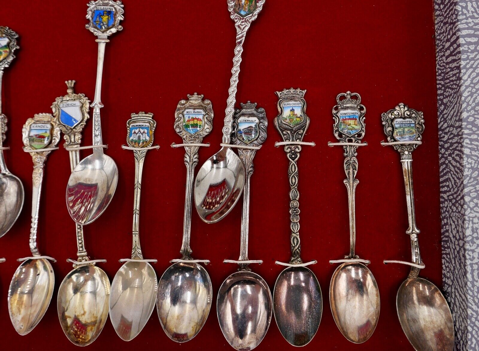 35x Sammellöffel Andenkenlöffel Souvenierlöffel versilbert Silber 800 80 90 100 - Antikhandel-Stuttgart