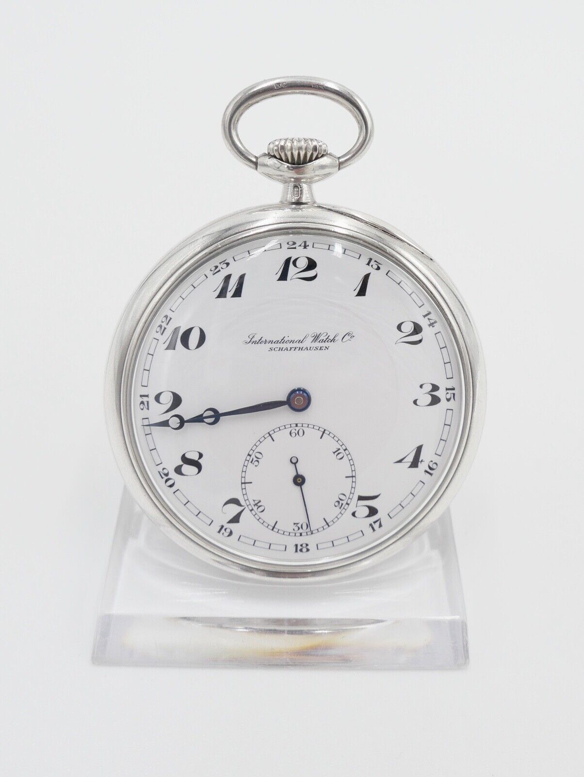 IWC Schaffhausen Taschenuhr Ø 51 mm Silber 925 52-19 H5 Probes Scafusia aus 1925 - Antikhandel-Stuttgart