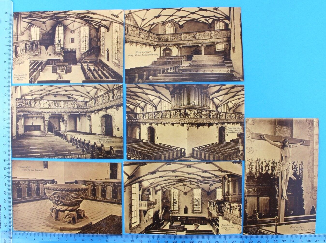 Konvolut seltene alte Ansicht Postkarten FREUDENSTADT Evang Kirche Lot postcards - Antikhandel-Stuttgart