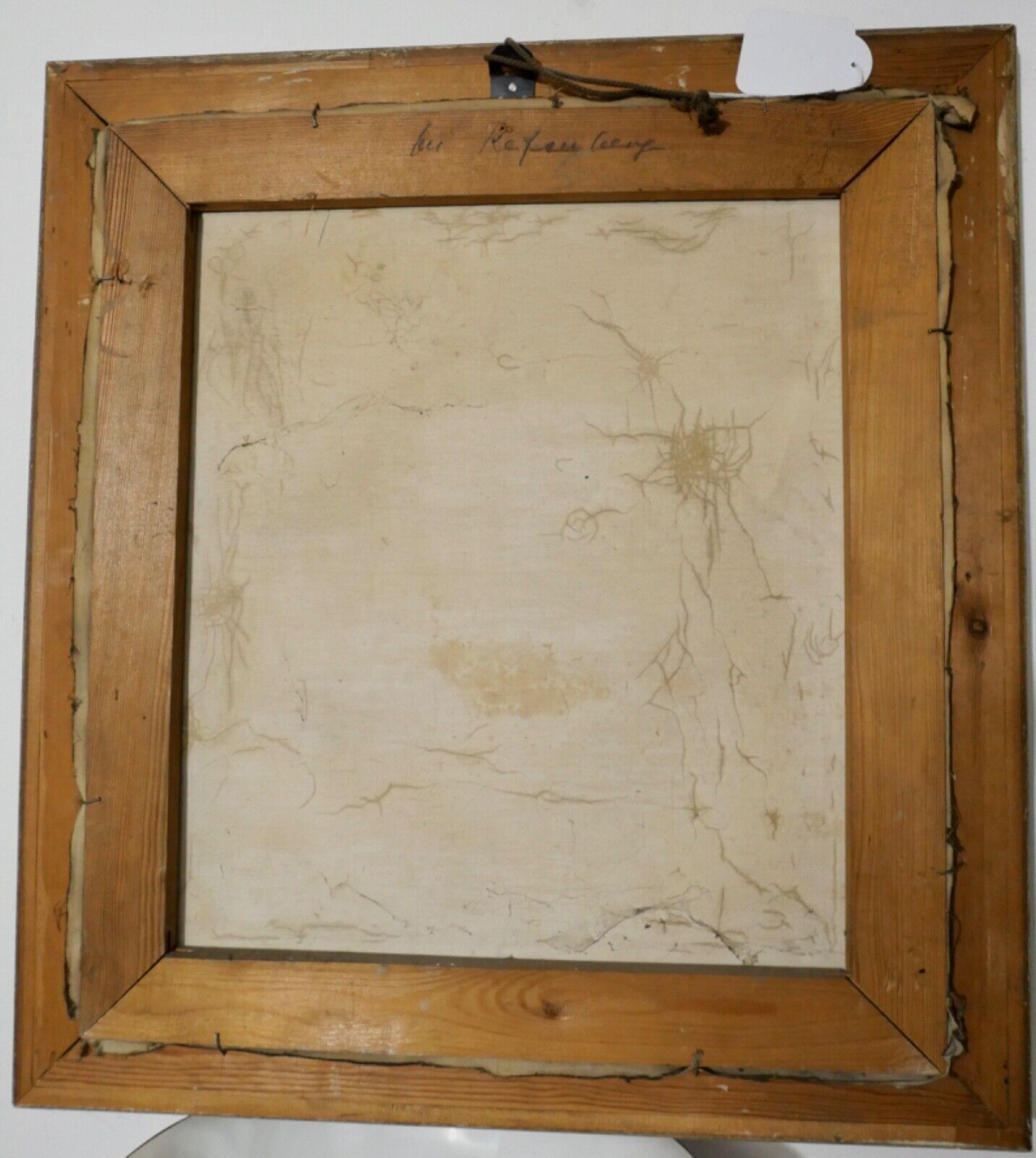 Ölgemälde 60x55 cm signiert Landschaft BAUM FELD Heuhügel - Antikhandel-Stuttgart