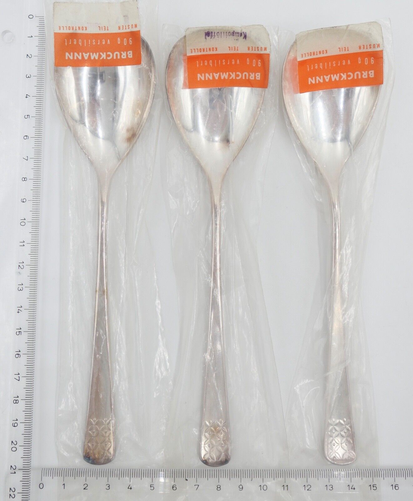 12 Teile NEU - BRUCKMANN PETITE FLEUR 771 90er Silber Butter- Käsemesser Salat - Antikhandel-Stuttgart