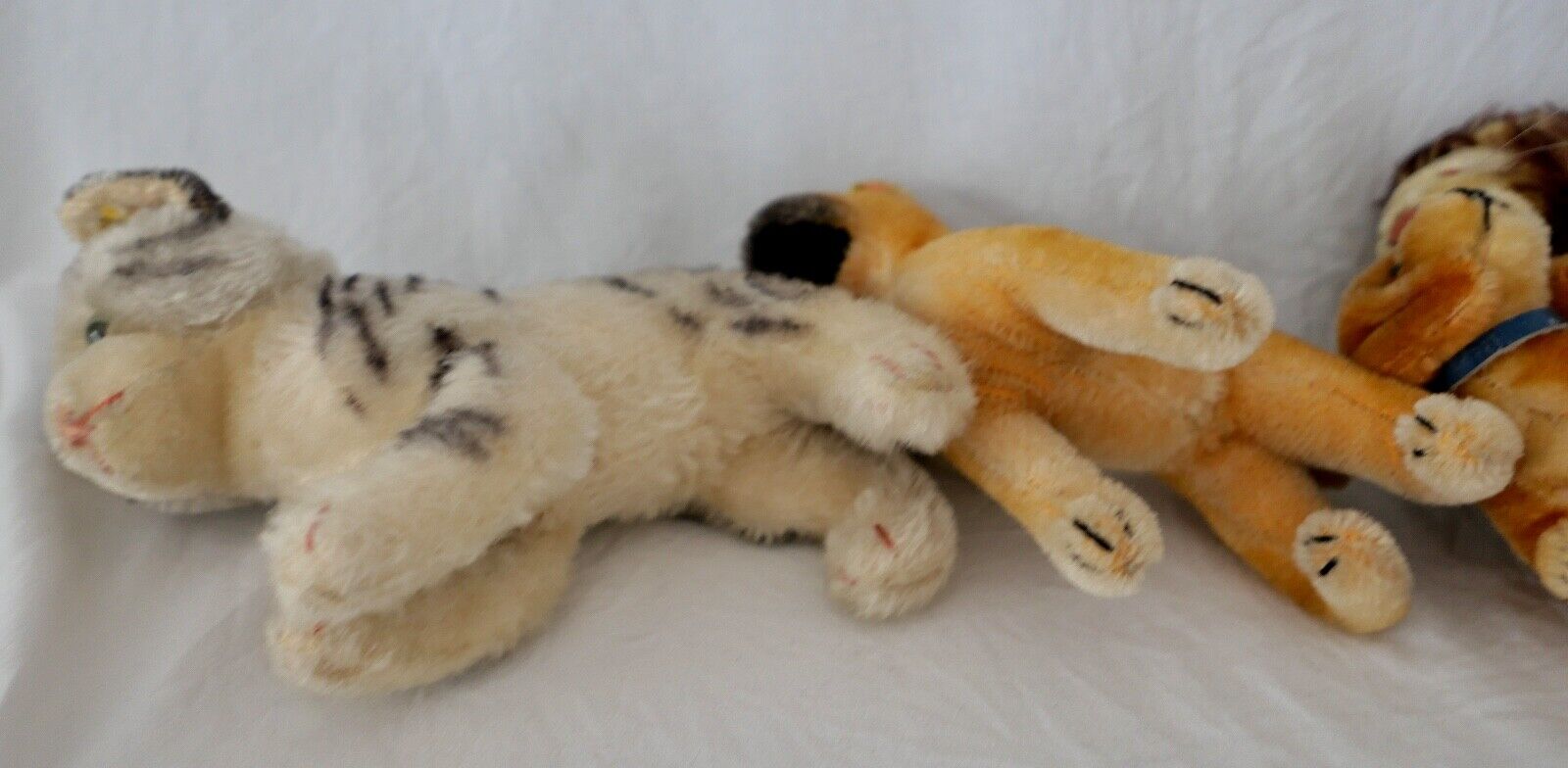 4x alte Steiff Stoff & Plüschtiere Katze Löwe Leo Hund Boxer Dackel - Antikhandel-Stuttgart