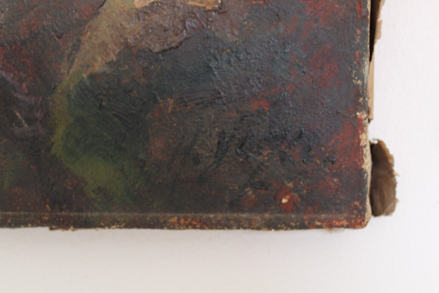 altes Ölgemälde 78x67cm signiert " BERGE BACH " Landschaft - Antikhandel-Stuttgart