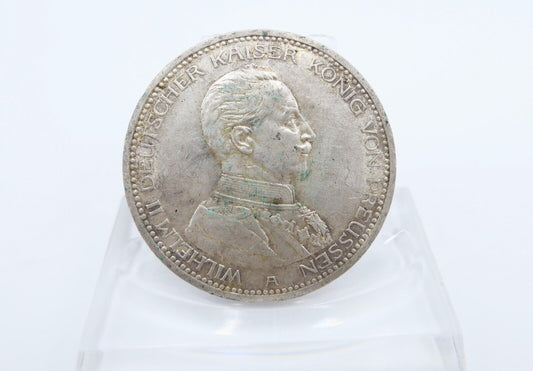 5 Mark 1913 A J.114 PREUSSEN KAISER WILHELM IN UNIFORM Silber 900 - Antikhandel-Stuttgart