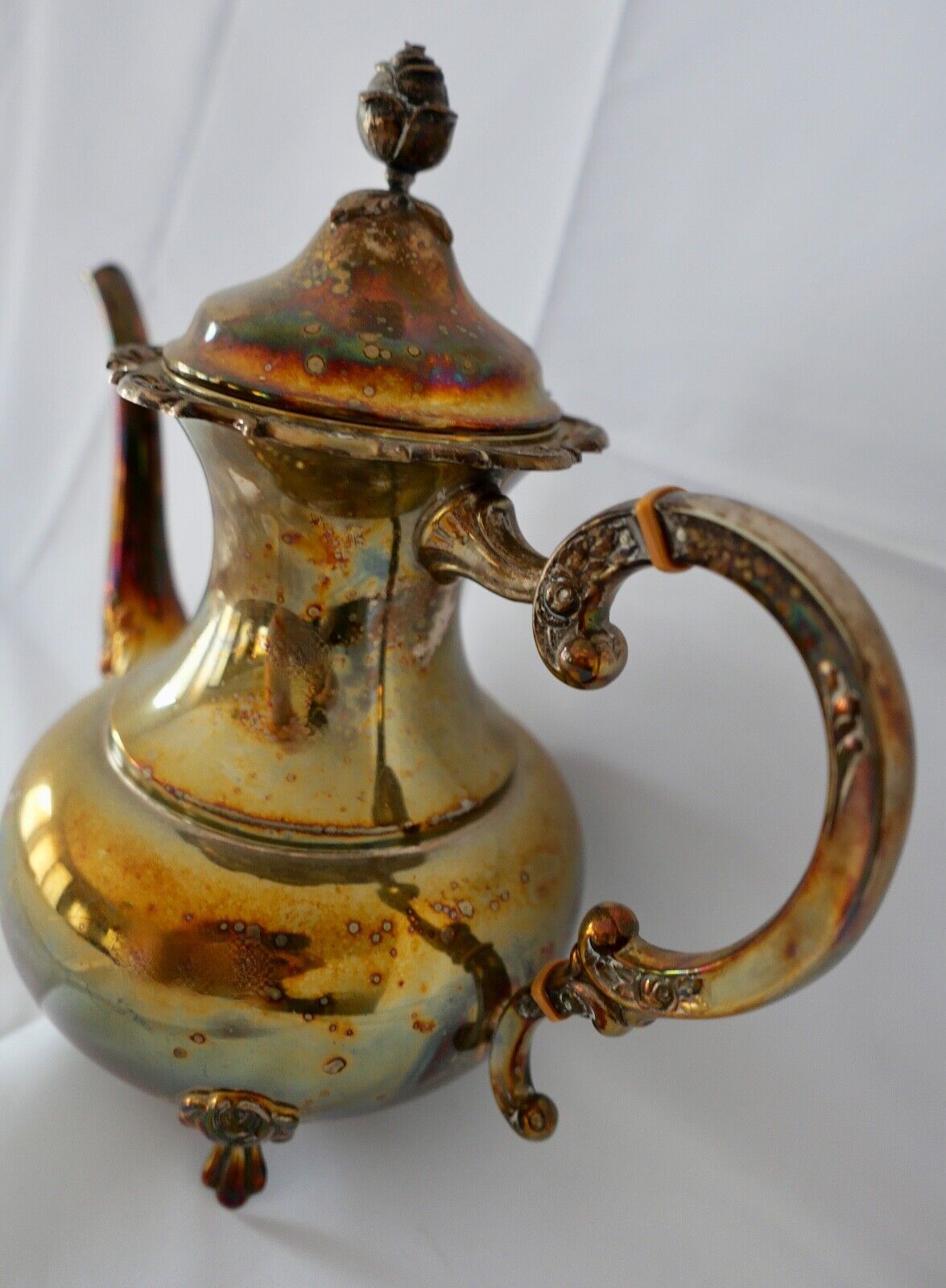 Große Eugen Ferner 1967 EPNS Cafe Tee Kaffee Kanne Tea silver Plated Ø 29 cm Big - Antikhandel-Stuttgart