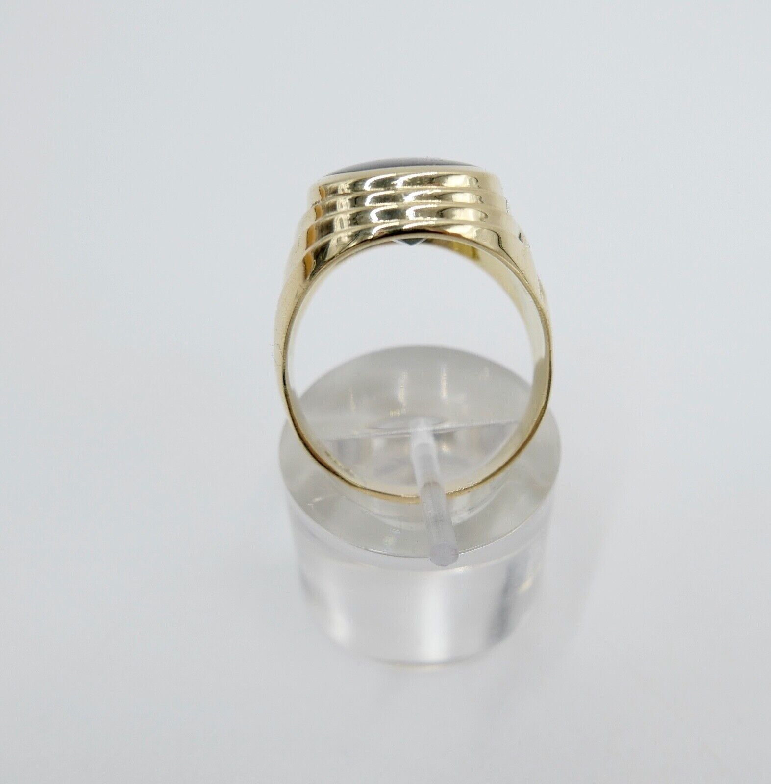 Alter Herren Gold Ring 585 14K Göße 62 mit grünem Turmalin CB - Antikhandel-Stuttgart