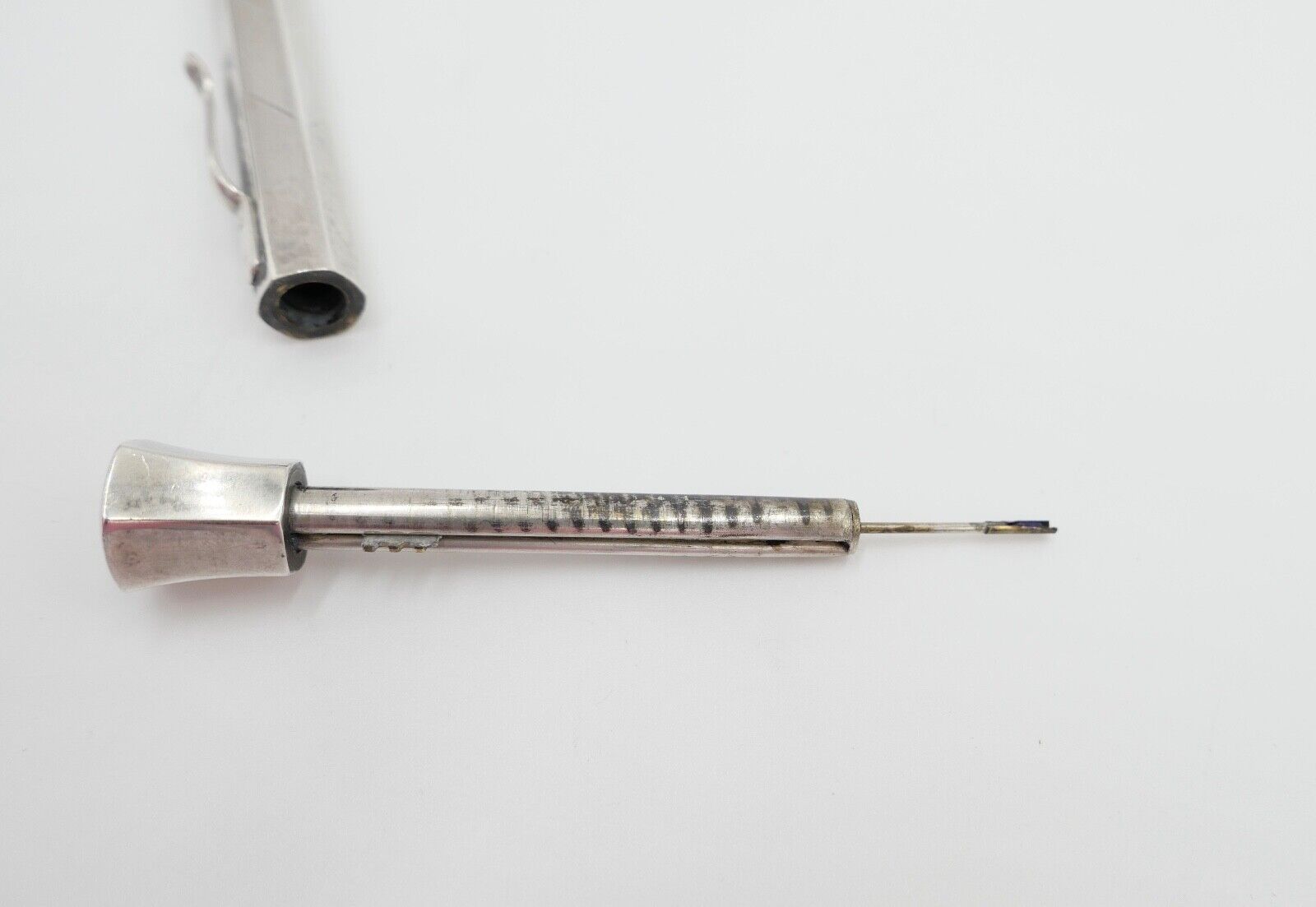 alter Bleistift aus Silber 835 vintage mit Monogramm MM / WW - Antikhandel-Stuttgart