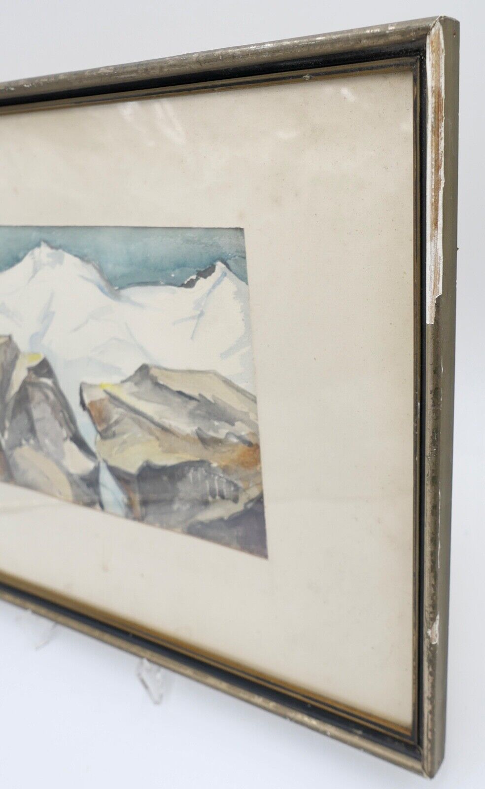 1939 Else Hertzer signiert und datiert Aquarell Winter Berge Landschaft 42x32 cm - Antikhandel-Stuttgart