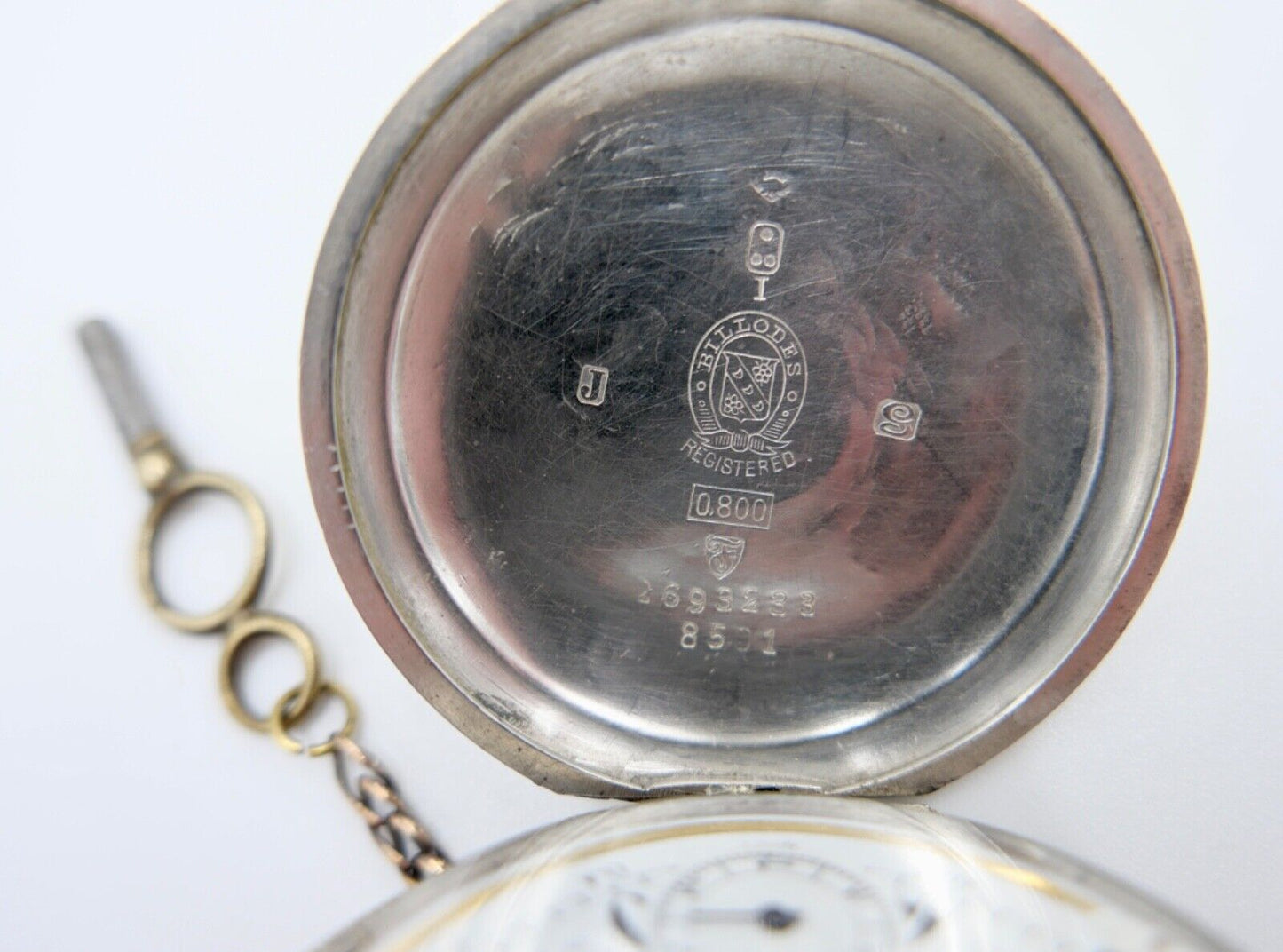 Antike Savonette Taschenuhr K. Serkisoff & Co 800 Silber Constantinople BILLODES - Antikhandel-Stuttgart