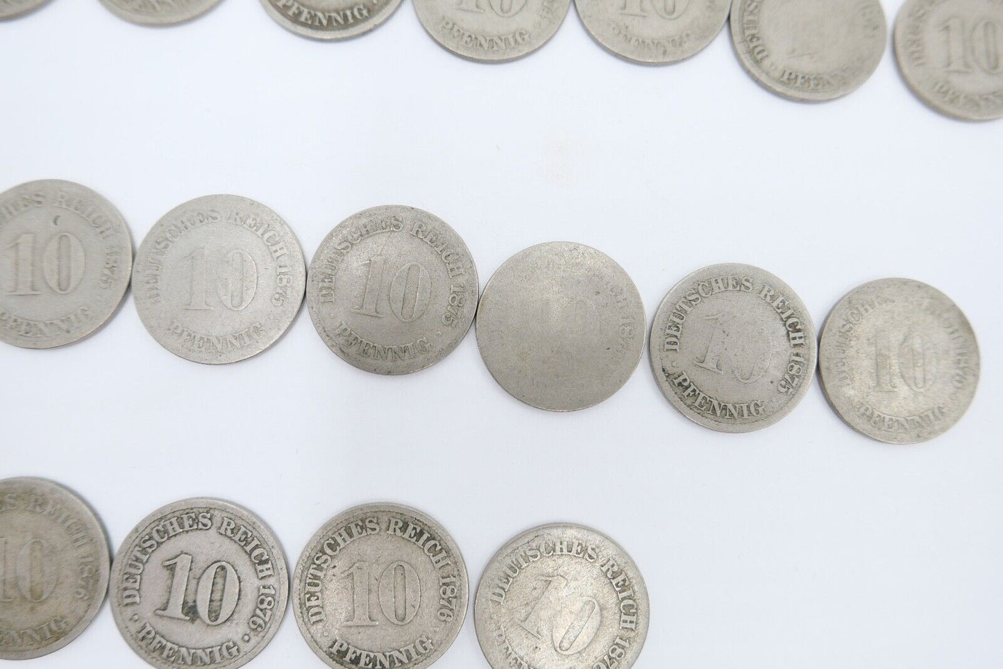 63x 10 Reichspfennig 1873 1875 1876 1888 Jäger J.4 s-ss - Antikhandel-Stuttgart