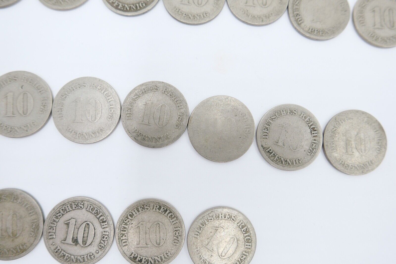 63x 10 Reichspfennig 1873 1875 1876 1888 Jäger J.4 s-ss - Antikhandel-Stuttgart