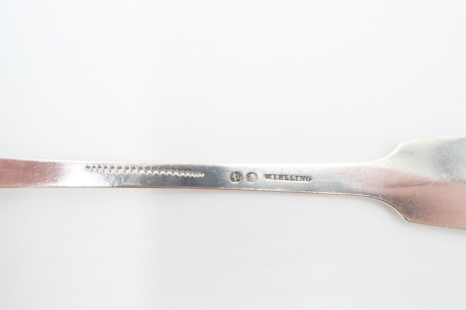 W.I.E.LLING Berlin 1854 - 1860 Tremolierstich Suppenlöffel 750 Silber 12 Lot - Antikhandel-Stuttgart