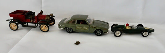 Posten 3 Stück Politoys Ziss-Modell Solido Modellauto BRM Alfa 2600 Adler 1905 - Antikhandel-Stuttgart