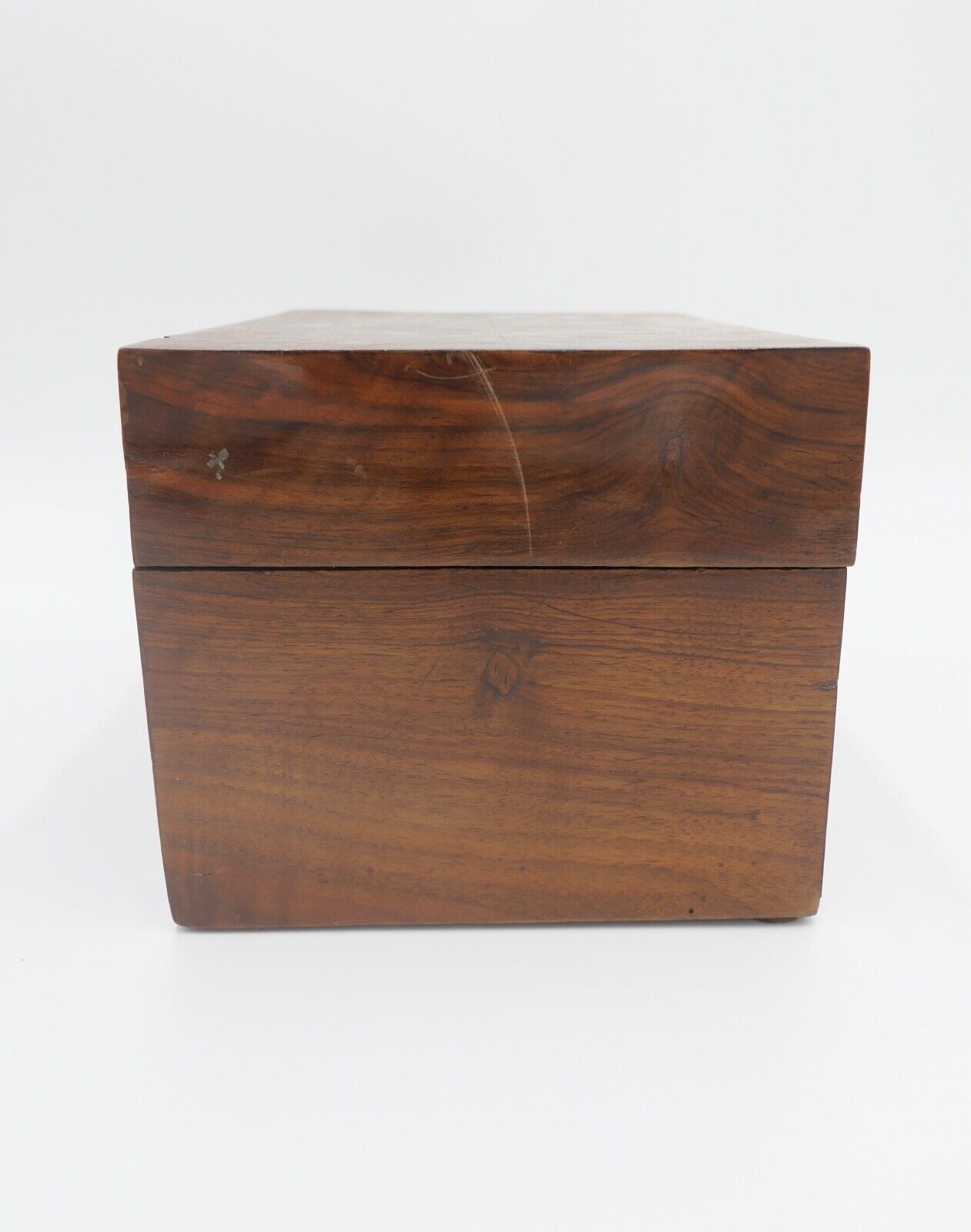 Mitte 19. Jh antike Schatulle Mahagoni 25x16x14 cm Holzkästchen Schmuckschatulle - Antikhandel-Stuttgart