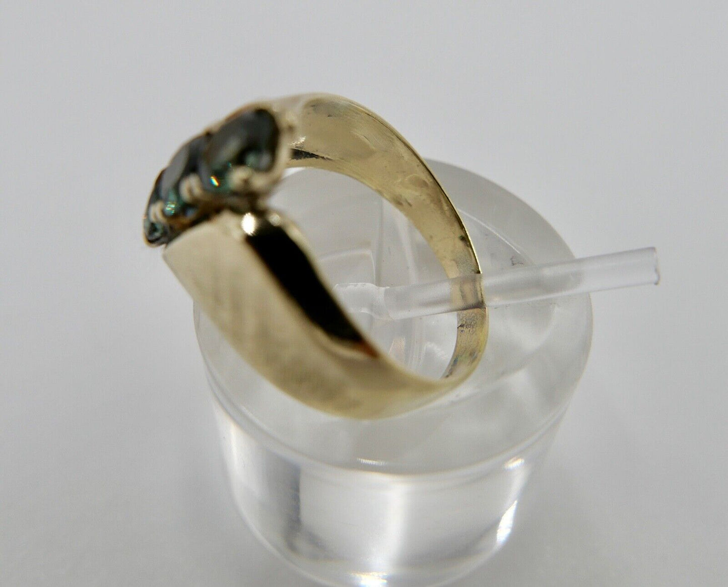 Eleganter Gold Ring 333 / 8K Turmalin Grün 1,05 Ct Rund Gr. 51 - Antikhandel-Stuttgart