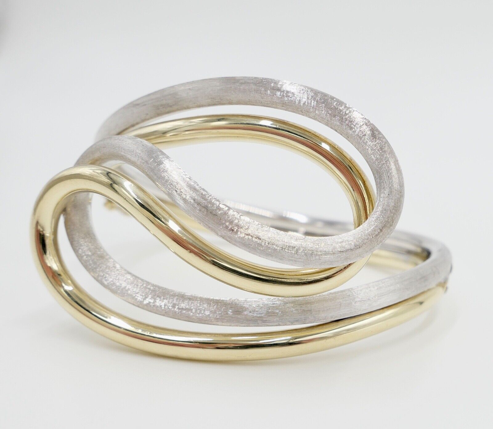 70er Jahre Kollmar & Jourdan Pforzheim Armband Armspange Gold Bicolor 585 / 14K - Antikhandel-Stuttgart