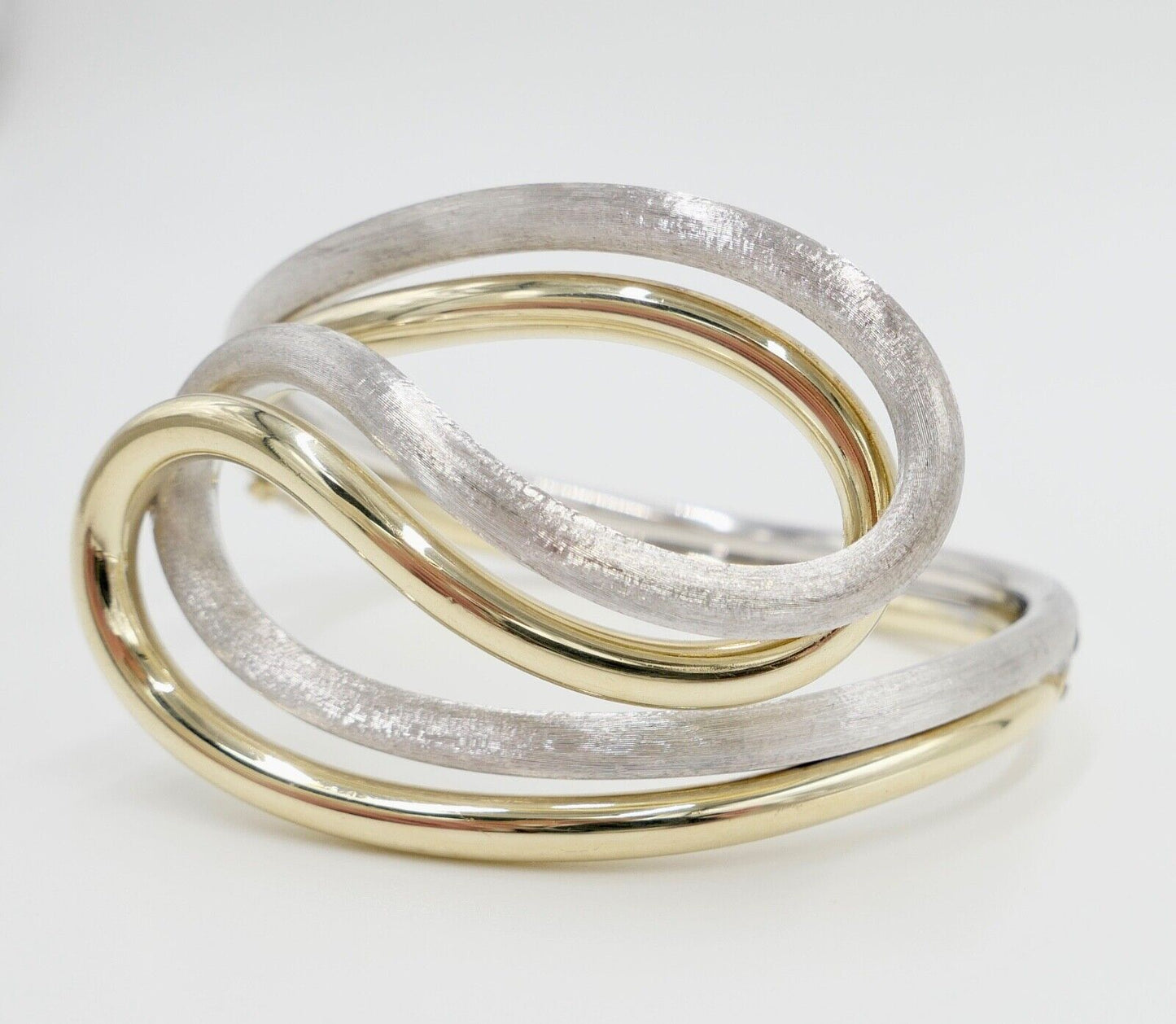 70er Jahre Kollmar & Jourdan Pforzheim Armband Armspange Gold Bicolor 585 / 14K - Antikhandel-Stuttgart