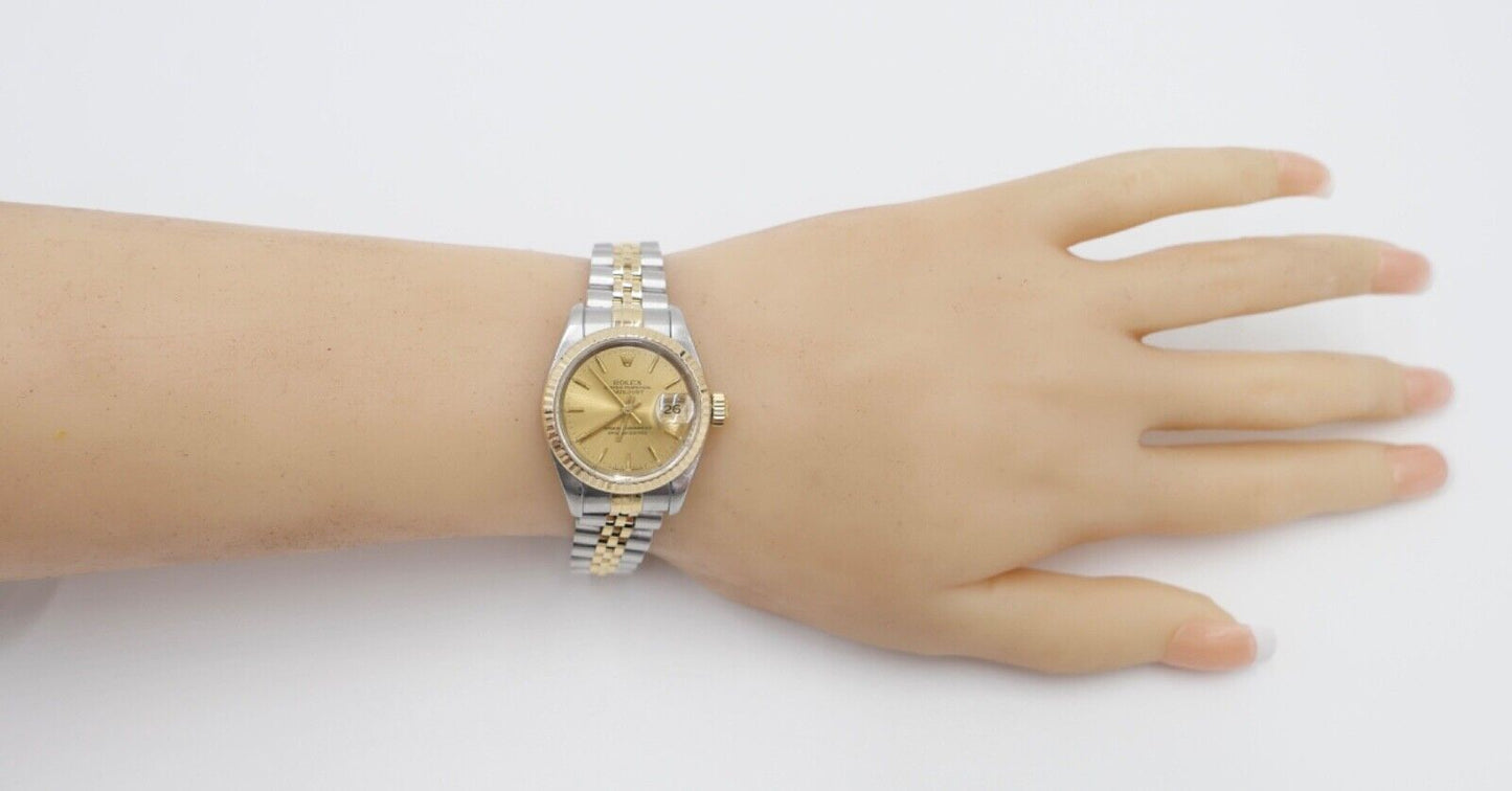 ROLEX Datejust Lady 69173 FULLSET 18K 750 STAHL GOLD Damenuhr 1993 Revision 2025 - Antikhandel-Stuttgart