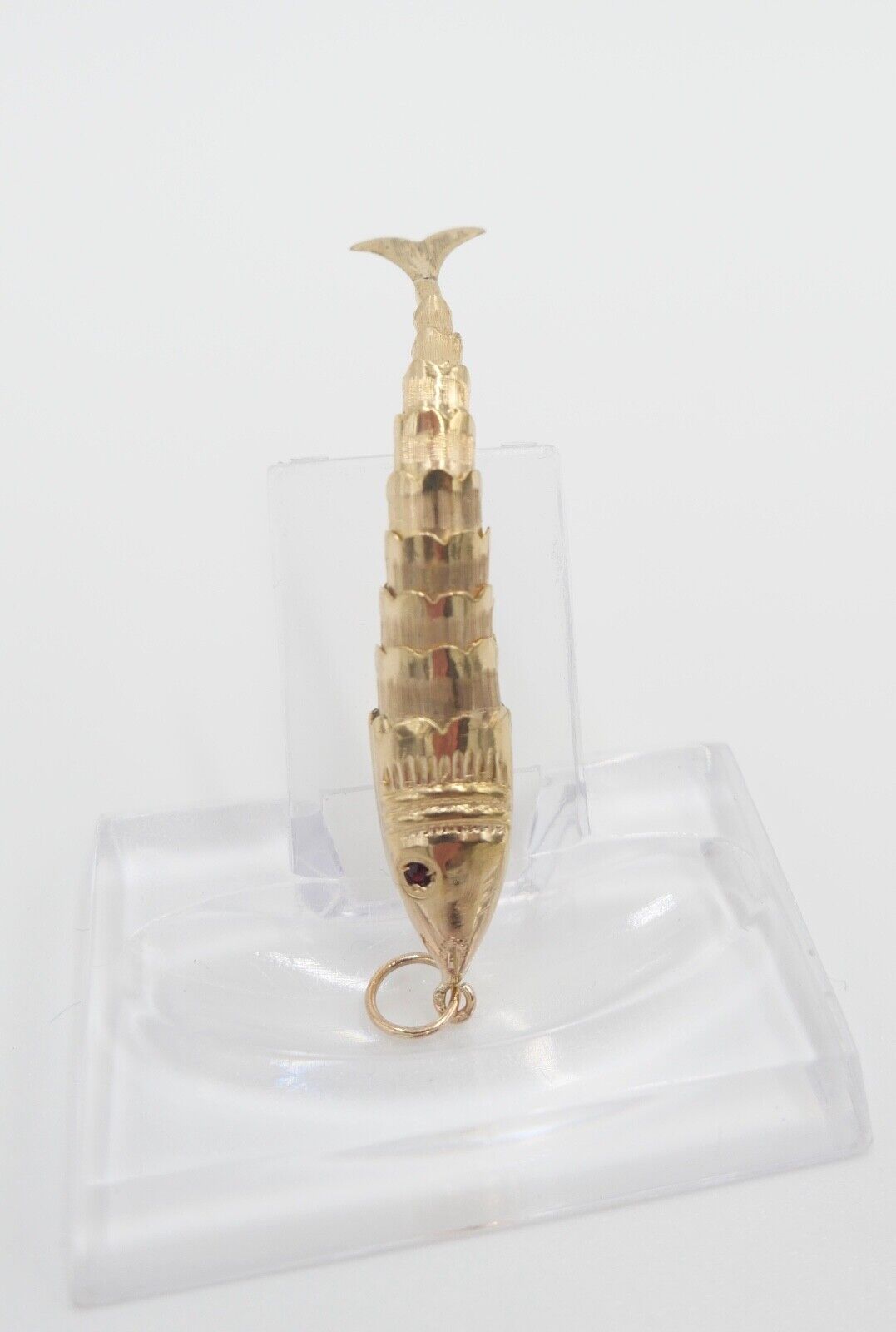 antik um 1938 beweglicher Fisch Anhänger Gold 800 Gelenkanhänger Portugal - Antikhandel-Stuttgart