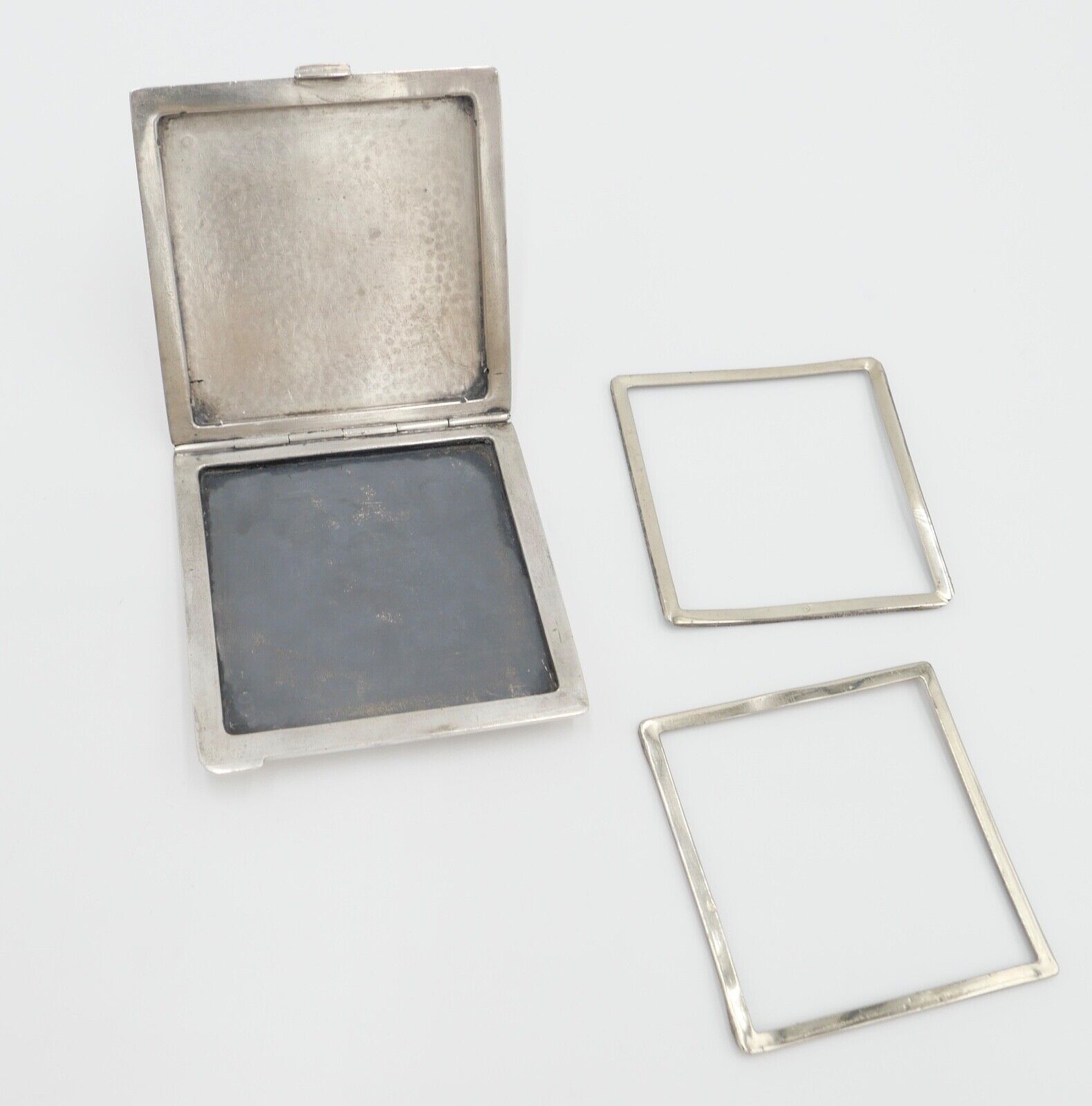 um 1960 Polen Fotoetui gehämmert 800 Silber 91,2 Gr Silberetui M. W. - Antikhandel-Stuttgart