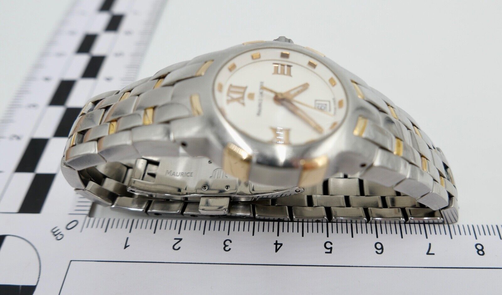 Maurice Lacroix Milestone Ref. 79861 Edelstahl 18 Karat vergoldet Damen Quartz - Antikhandel-Stuttgart