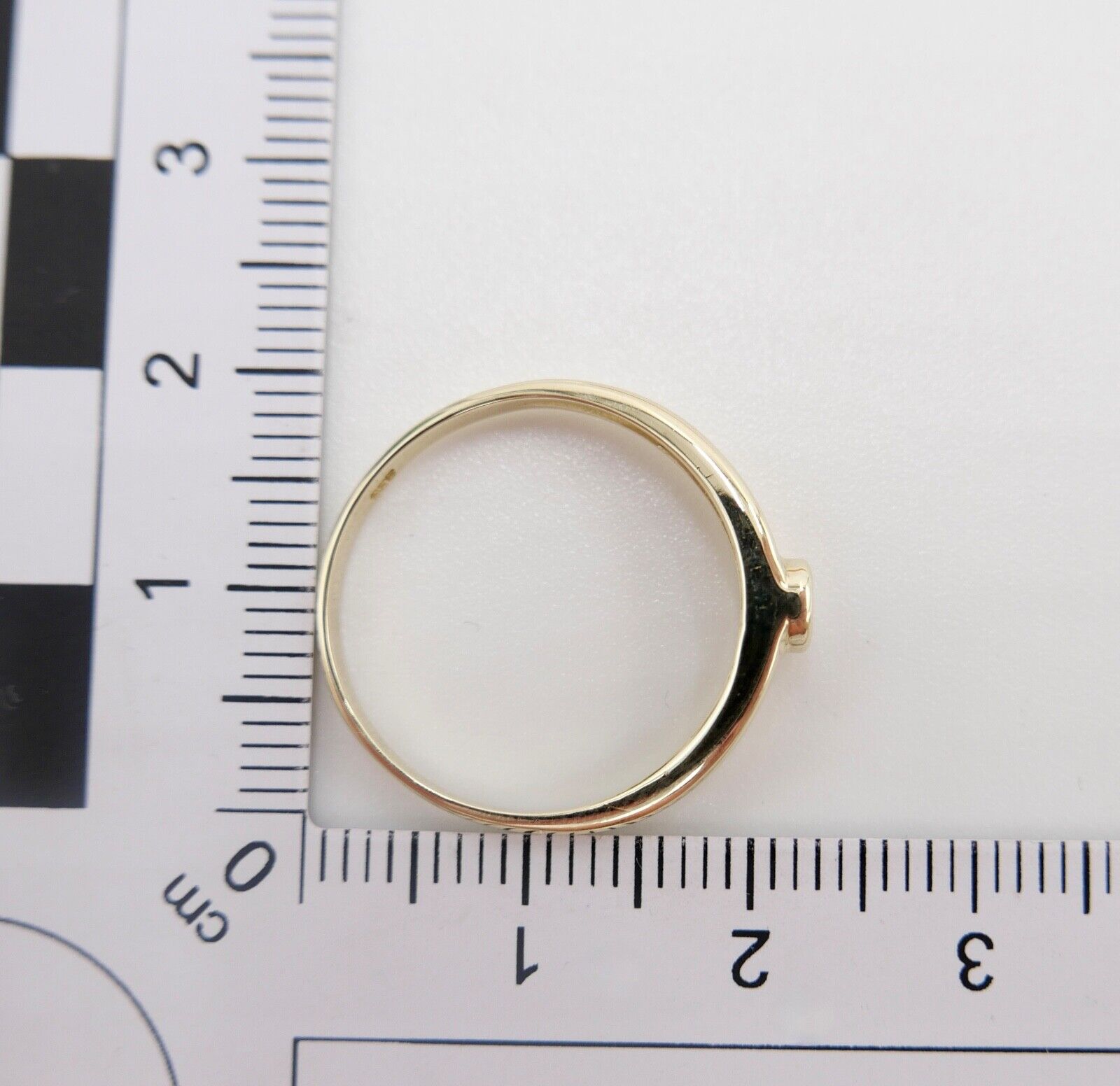 1980er Solitär Brillant 333 8K Gelbgold Damen Ring 0,15 Ct Gr. 58 - Antikhandel-Stuttgart