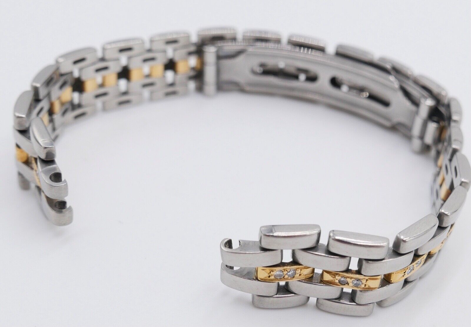 Vintage Cartier Panthere Brillanten Stahl / Gold 12 mm Armband Damen Bracelet - Antikhandel-Stuttgart