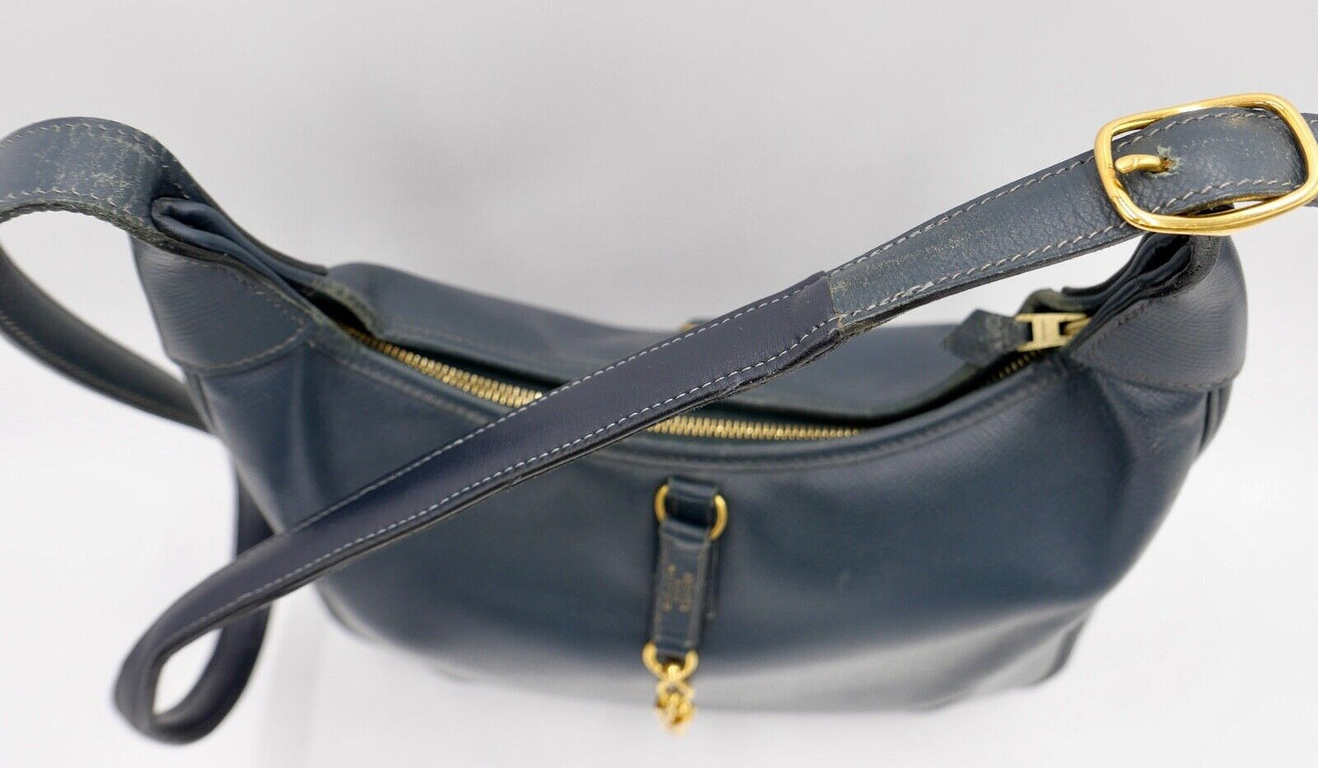 Original HERMÈS HERMES Paris Vintage Marine Blau Leder Damen Handtasche 30x30cm - Antikhandel-Stuttgart