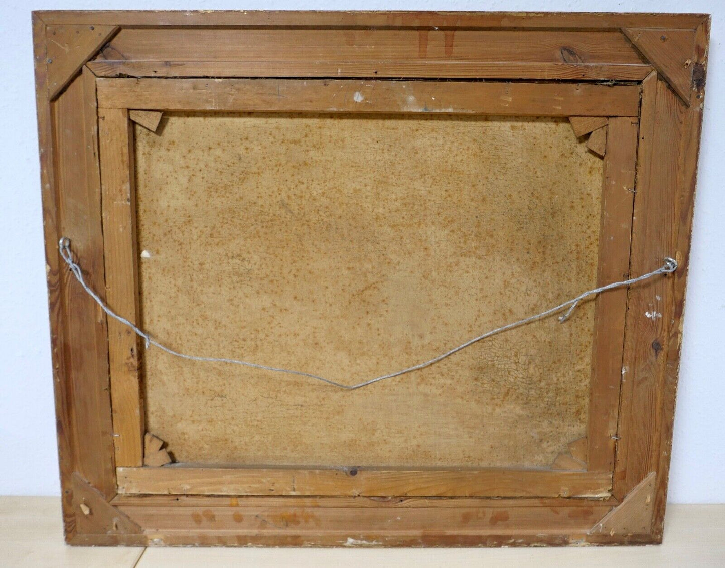 Gemälde Bach / Wald / Berg Landschaft Öl auf Leinwand Prunkrahmen 85x72cm KELLER - Antikhandel-Stuttgart