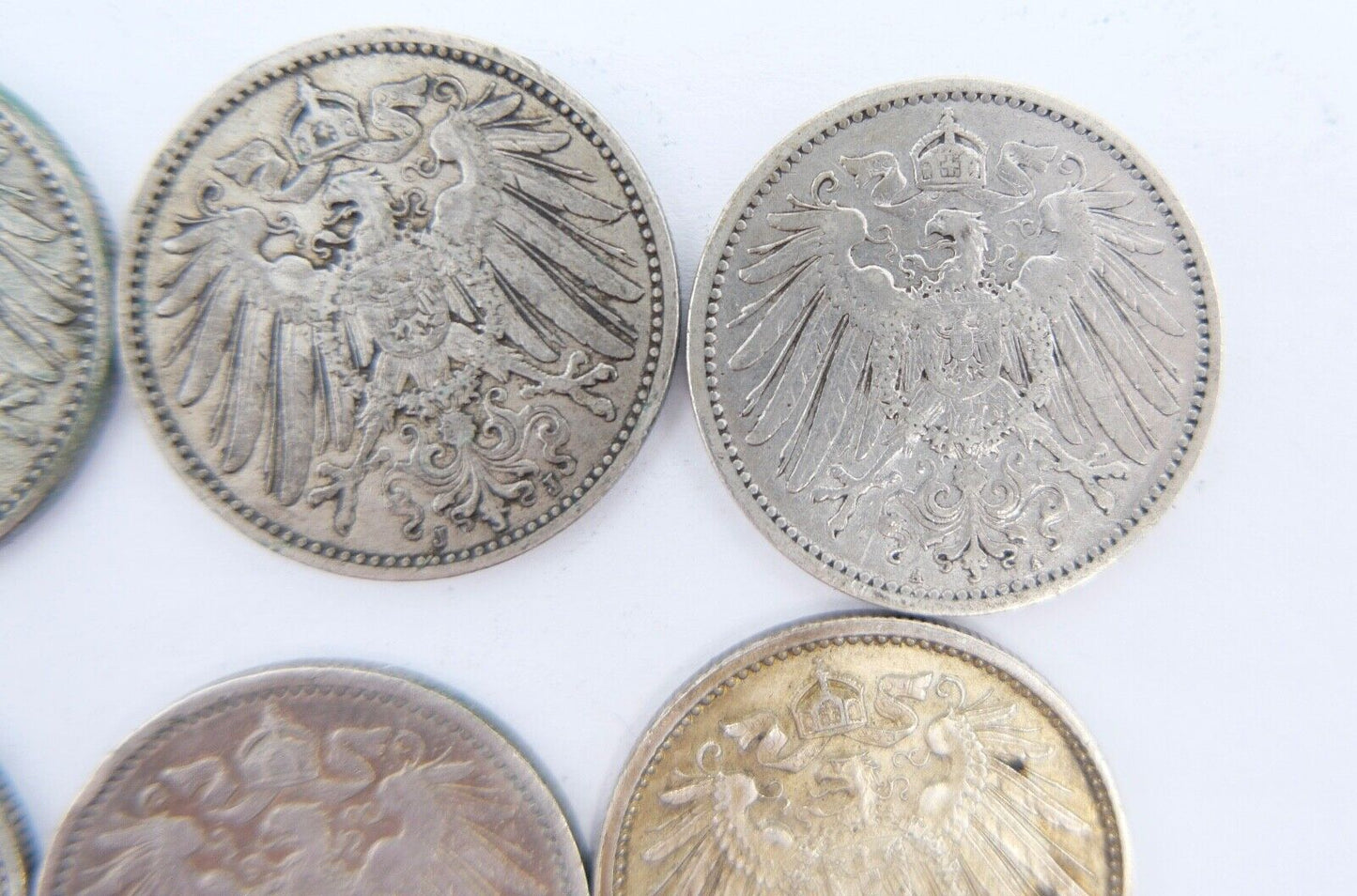 6x 1 Mark Kaiserreich 1900-1915 Jäger J.17 VZ-STG Vorzüglich - Stempelglanz - Antikhandel-Stuttgart