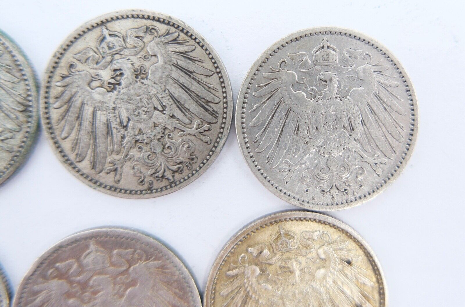 6x 1 Mark Kaiserreich 1900-1915 Jäger J.17 VZ-STG Vorzüglich - Stempelglanz - Antikhandel-Stuttgart