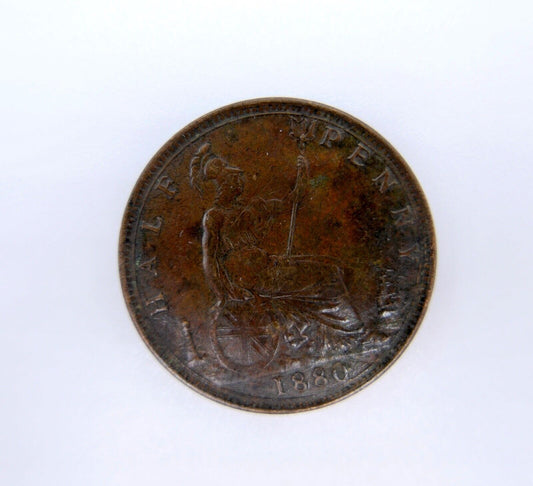 Großbritannien 1880 halfpenny half penny Münze Queen Victoria in VZ - Antikhandel-Stuttgart