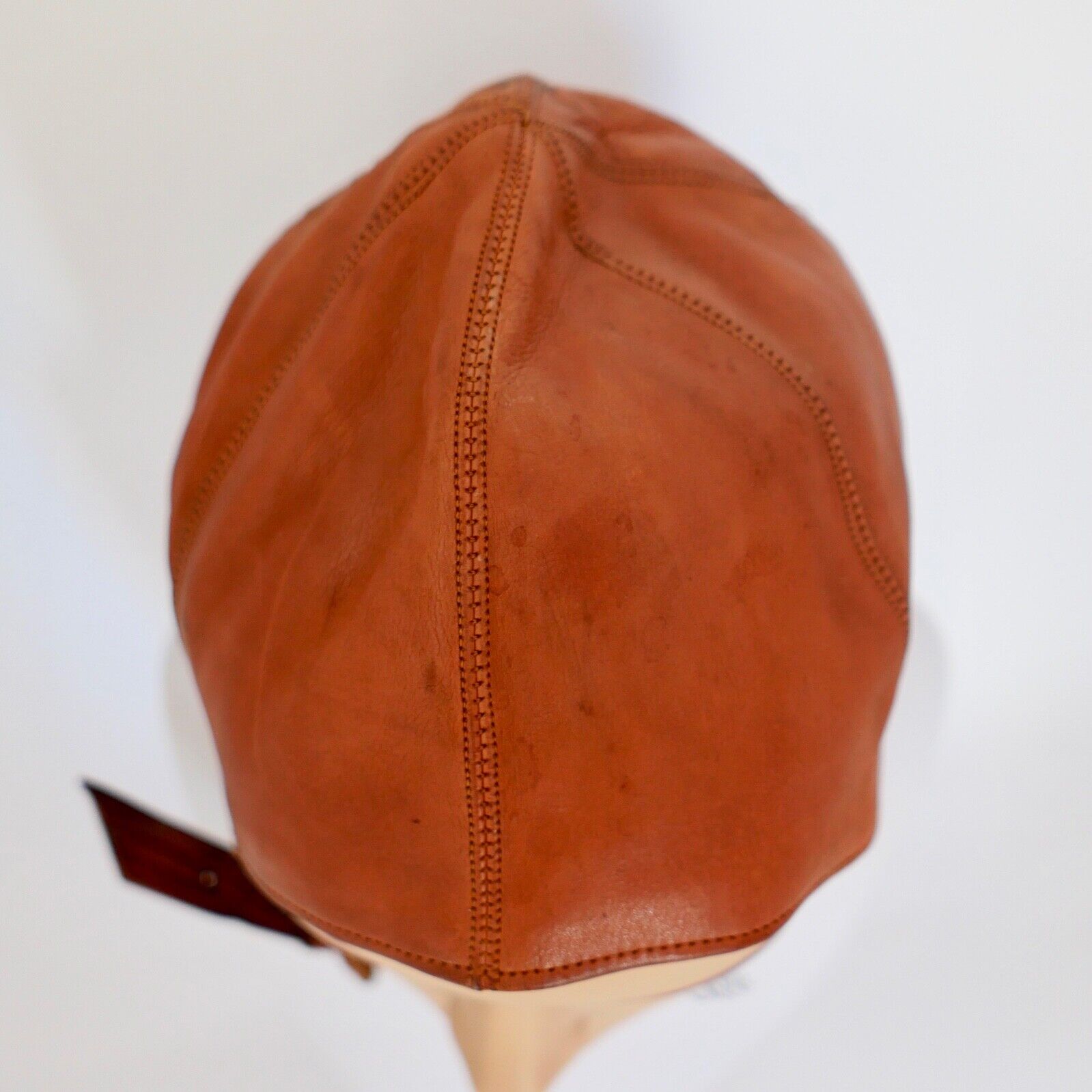 Oldtimer Motorrad Cabrio Flieger Haube Leder Braun 1930-40er Jahre SPORT STEIDEL - Antikhandel-Stuttgart