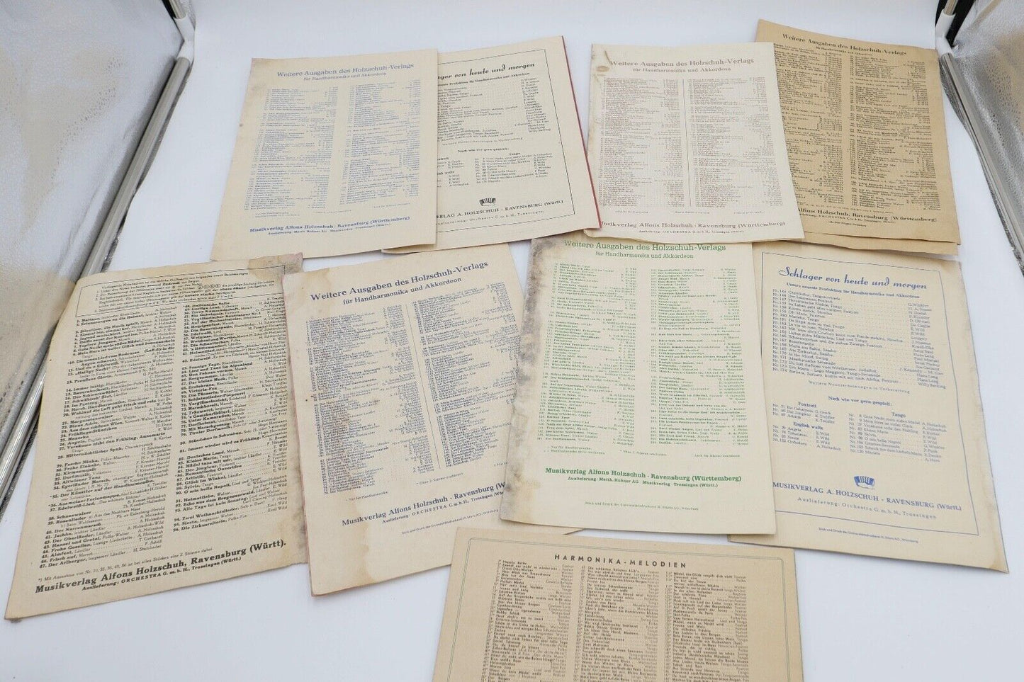 Alte Notenhefte Musikverlag Alfons Holzschuh Ravensburg & Hans Sikorski Hamburg - Antikhandel-Stuttgart