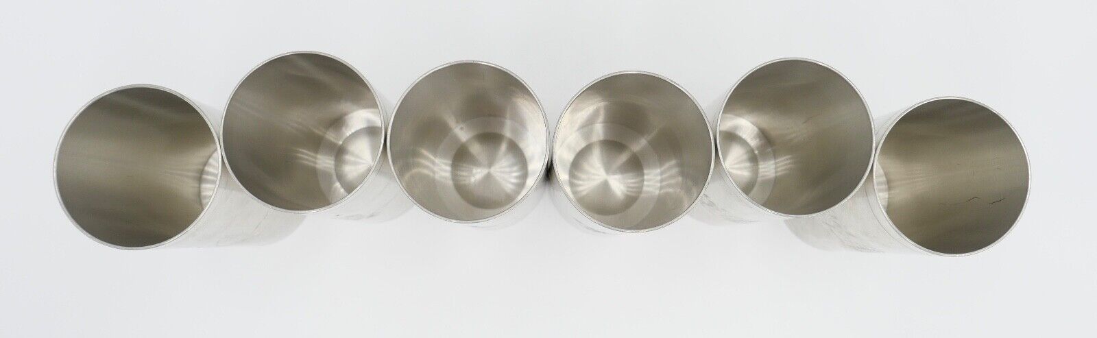 NEUwertig 6 Stück Royal SELANGOR PEWTER Zinn Tinn Becher Palmen Meer - Antikhandel-Stuttgart