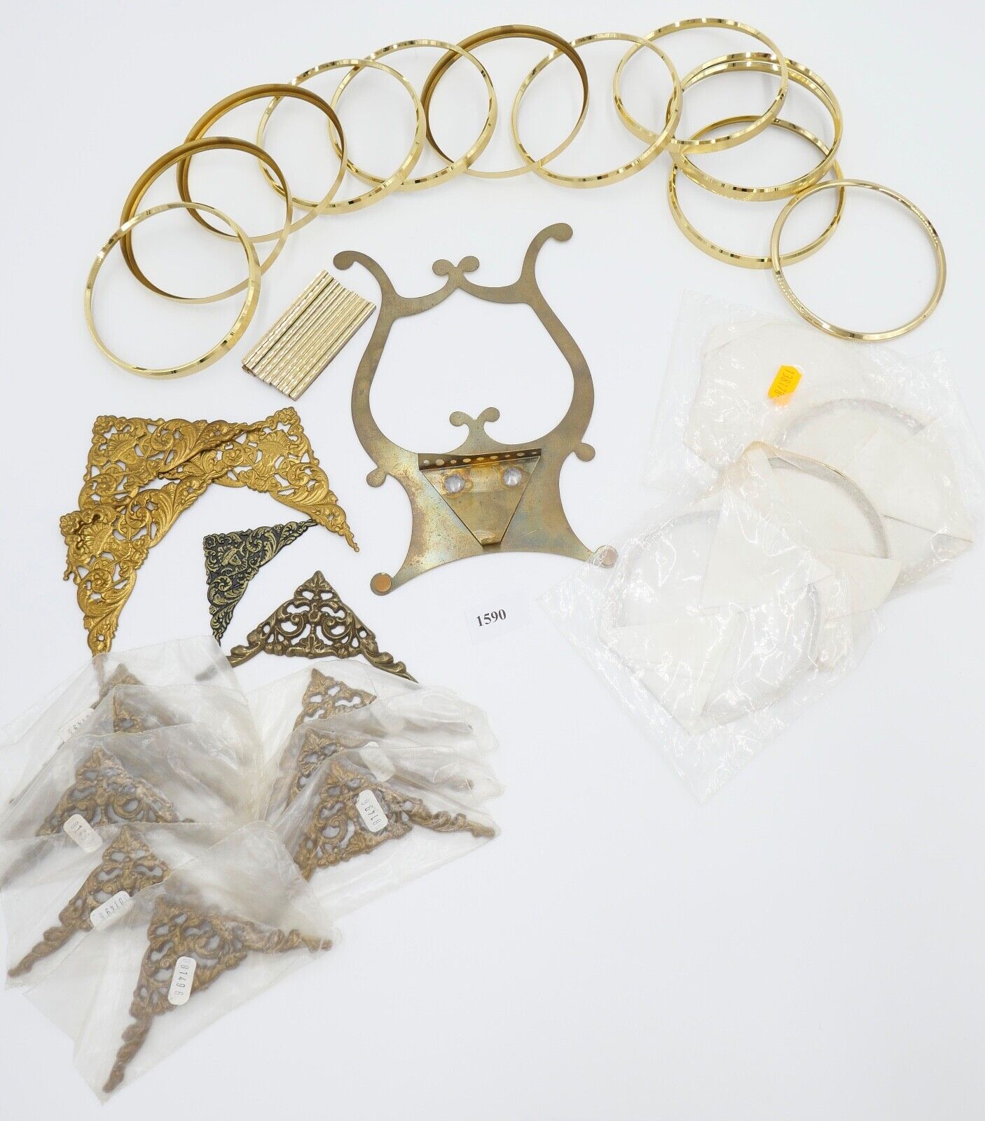 NEU Posten Uhrmacherauflösung Glaseinsatz Abdeckung Ersatzteile Messing Kaminuhr - Antikhandel-Stuttgart