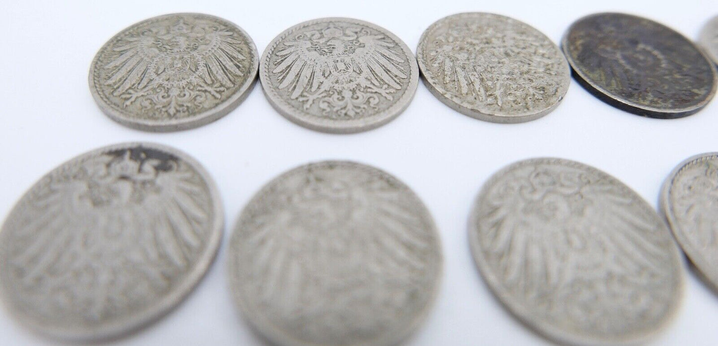 19x 5 Pfennig Kaiserreich 1894-1912 Jäger J. 12 s - vz schön - vorzüglich - Antikhandel-Stuttgart