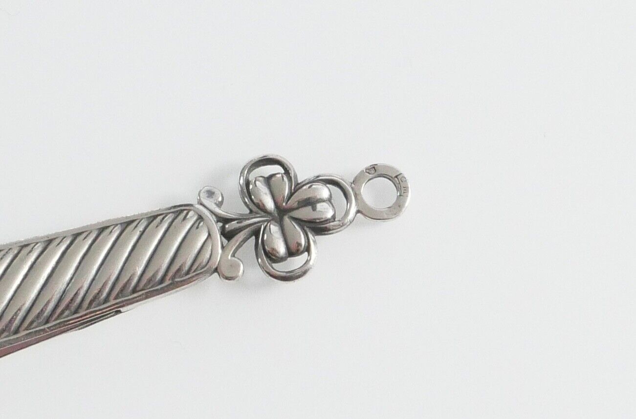 alter Brieföffner Krawatte Frankreich DEPOSE CM Silber Floral - Antikhandel-Stuttgart