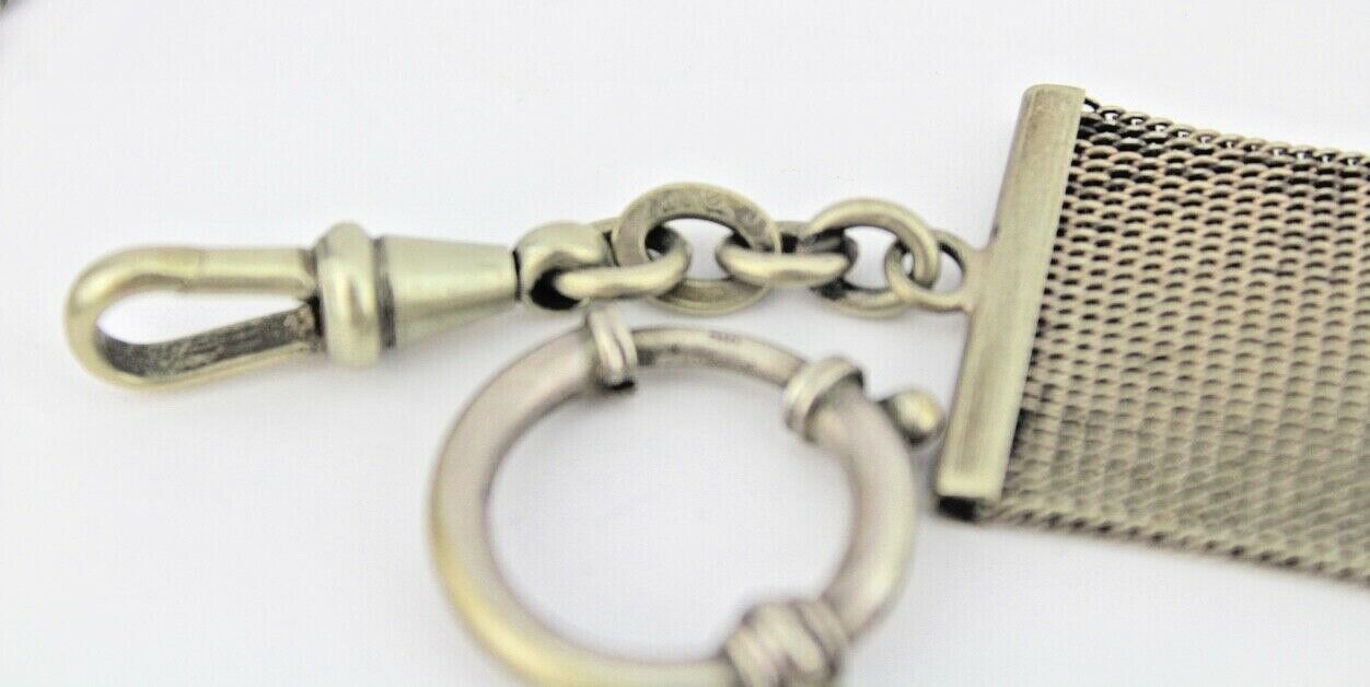 10 Antike Taschenuhr Kette watch Chain Silber versilbert Metall L&F Doppeladler - Antikhandel-Stuttgart