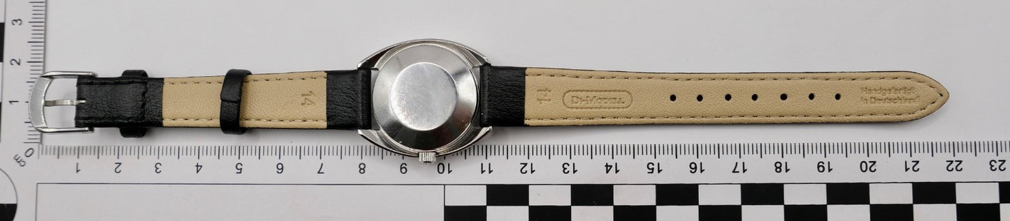 70er Eterna-Matic Sahida Damenuhr Automatic graues Zifferblatt 161T Cal. 12671