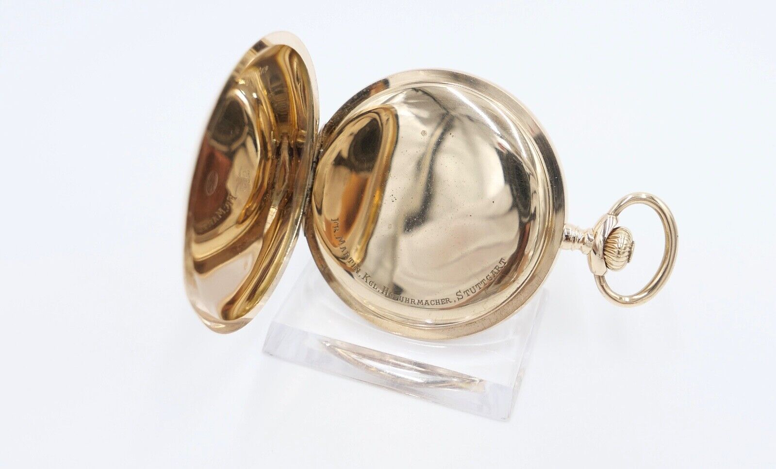 GP Girard Perregaux Taschenuhr 585 / 14K GOLD 51 mm Savonette inkl. Box - Antikhandel-Stuttgart