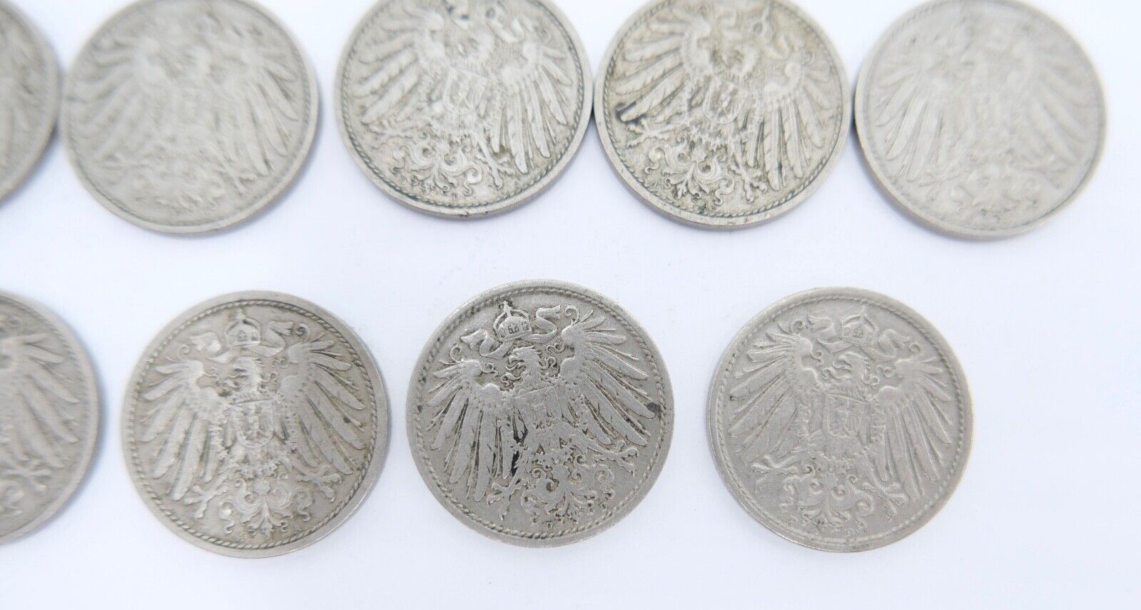 42x 10 Pfennig Kaiserreich 1912 1913 1914 1915 Jäger J. 13 ss-stg - Antikhandel-Stuttgart